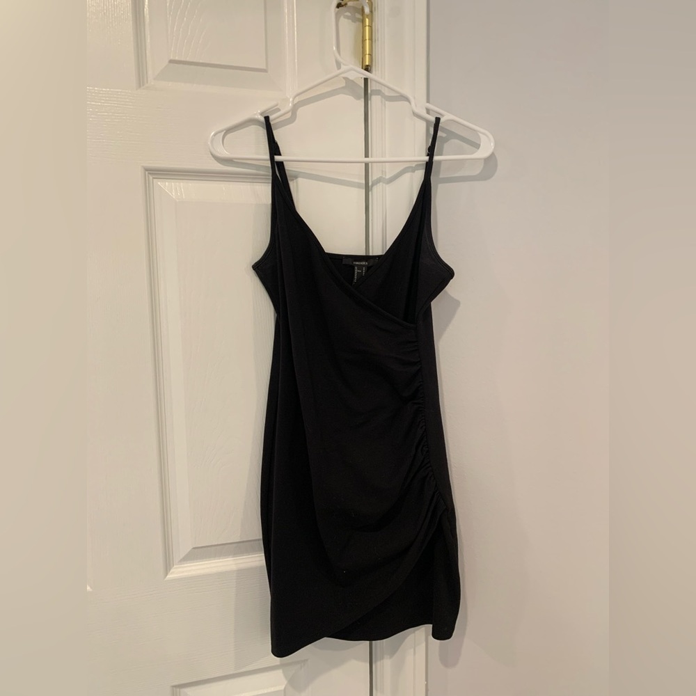 black mini dress